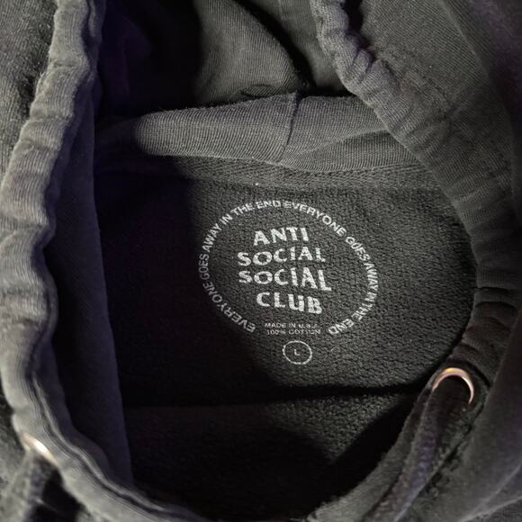 Anti Social Social Club x Fragment Yellow Bolt Hoodie (ASSW532) Men's Sz L - Picture 5 of 5